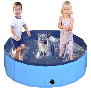 Xách Tay Có Thể Gập Lại PVC-Tráng Con Chó Hồ Bơi Tricot Dệt Kim Vật Nuôi Tắm Bồn Tắm Cho Trẻ Em Trong Nhà & Ngoài Trời Chèo - Product Image 6