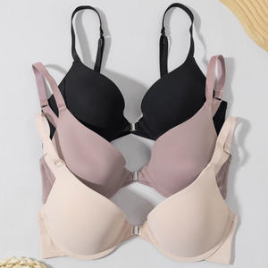 IBGUH Jovem Menina T-shirt Sutiã Estilos de Moda Underwire 3/4 Copa Fechamento Frontal Respirável Acolchoado Push-Up Bra - Product Image 2