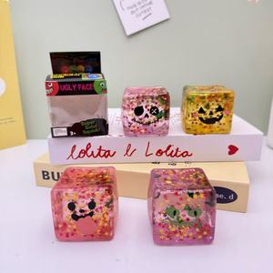 Maltose-shaped Water Cube Squishy Slow-<b>Rebound</b> Stress-Relief Toy Halloween Glitter Thermoplastic Rubber Maltose Candy Modern - Product Image 5