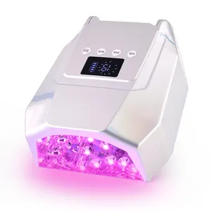2024 New Design Gradient Color 98W Portable Cordless Pro Cure LED Nail Lamp Professional Low Heat Function For Nail Salon