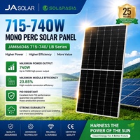 Panneaux solaires JA Solar 715W 720W 725W 730W 740W, haute efficacité, monocristallins, type N, double vitrage, bifaciaux, pour système