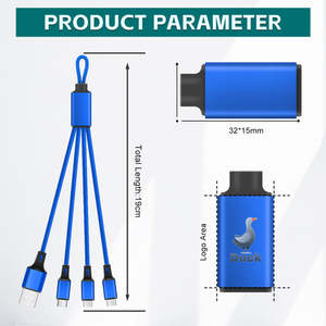 5-in-1 USB Multi-Ladekabel 2-in-3 Nylon-Ummanteltes Schnellladekabel USB Typ C Universelles Multifunktions-Telefonkabel - Product Image 4