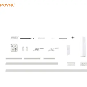 图雅智能控制电动窗帘轨道铝窗帘杆和豪华酒店导轨配件