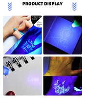 Stylo espion à encre invisible magique à base d'eau sans odeur en forme d'étoile avec lumière UV pour les idées de cadeaux de fête pour enfants