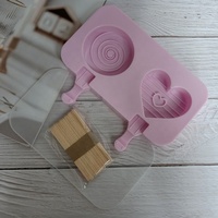 Moule à crème glacée en Silicone de forme personnalisée, outils, fait à la main, avec bâton en bois, bricolage, 1 pièce