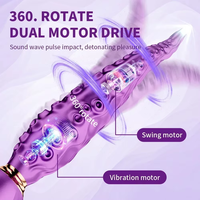 360 °   Vibromasseur Tentacule de Pieuvre Rotatif Multi-Vitesses Double Tête Monstre Dildo Jouet Sexuel Adulte
