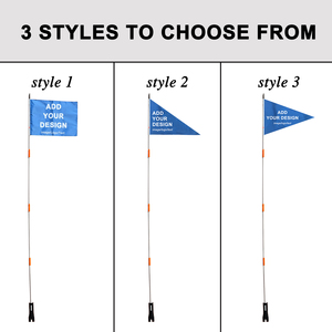 बाहरी साइकिल के झंडे, पोल कस्टम बाइक के साथ कस्टम साइकिल के झंडे, बाहरी साइकिल चलाने के लिए पेनेनेंट स्ट्रिप - Product Image 3