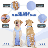 Traje de recuperación para perros de algodón con tirantes, anti-lamido, para después de cirugía, ropa fisiológica para destete, ajustable, elegante, tallas S-XL, universal.