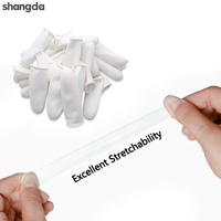 Gants de protection antidérapants pour les doigts, protège-doigts en caoutchouc latex, gants antistatiques, orange