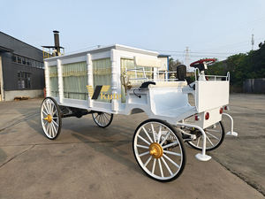 Carroza Fúnebre Eléctrica de Lujo, Estilo Carruaje Real Vintage, Color Personalizado, Carroza de Transporte de Ataúdes de Vidrio para Ceremonias Fúnebres - Product Image 3