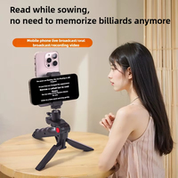 Téléprompteur pour téléphone, clip pour téléphone, diffusion en direct, support de bureau, support portable, vidéo, sous-titres, lecture de discours, accessoires de trépied