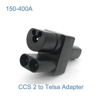 Adaptateur de charge pour véhicule électrique de type 2 en gros OEM, prise IEC 62196, courant nominal de 32 A, entrée/sortie J1772 CCS2, ignifuge, certifié CE
