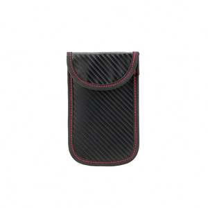 Étui de protection compact en fibre de carbone pour clé de voiture, pochette anti-ondes en PU pour clé de voiture, portefeuille et pochette Faraday - Product Image 2