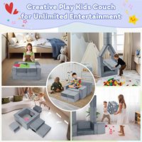 Canapé de jeu souple et ludique Montessori canapé de jeu modulaire pour enfants canapé de jeu souple en mousse blocs de construction pour enfants