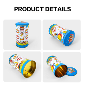Jinyuanbao Boîte de conserve ronde de <span class=keywords><strong>musique</strong></span> festive sur le thème du carnaval de qualité alimentaire en métal pour les bonbons/chocolats/biscuits - Product Image 5