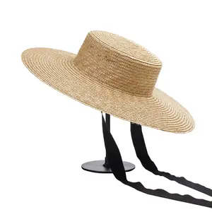 หมวกฟางบังแดดสุดหรูสำหรับผู้หญิง,หมวกฟางสำหรับวันหยุดฤดูร้อนกลางแจ้งหมวกฟางแบบผูกริบบิ้นขนาด64ซม. ขนาดใหญ่พิเศษสำหรับวันหยุดชายหาด