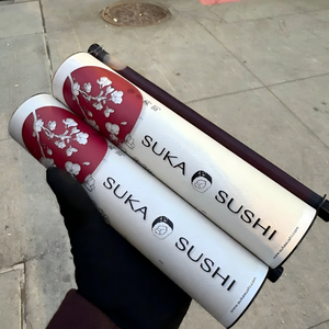 Tubo <span class=keywords><strong>di</strong></span> <span class=keywords><strong>Carta</strong></span> Cilindrico Bianco in Stock per Imballaggio Sushi con Tubo per Salsa, in Materiali per Alimenti <span class=keywords><strong>di</strong></span> Grado Alimentare - Product Image 6