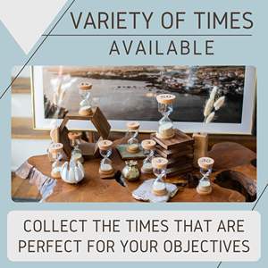 Reloj de <span class=keywords><strong>Arena</strong></span> Personalizado - Reloj de <span class=keywords><strong>Arena</strong></span> de Vidrio con Tapas de Madera para Niños, Aula, Cocina - Product Image 2