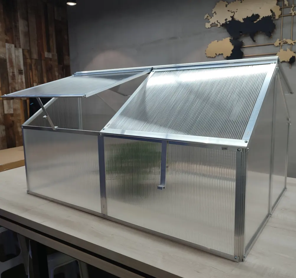 Marco frío para invernadero, Mini perfil de aluminio de policarbonato para habitación solar, invernadero