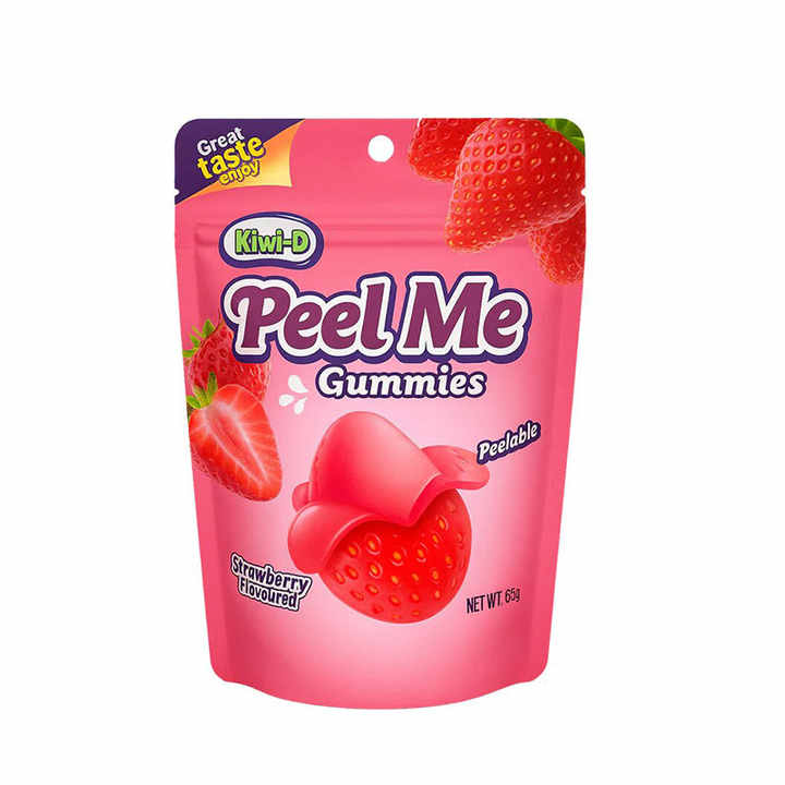 Peach Flavor Fruit Flavored Peelable Gummy Candy Soft Sweet Peeled ...