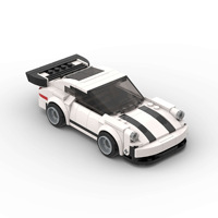 Compatible avec les briques de marque, voiture de course de luxe MOC, jouets éducatifs à assembler soi-même pour enfants, blocs de construction en plastique ABS