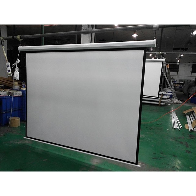 100 Inch Electric Projector Screen With Remote Control Motorized Projection Curtain for Home Cinema Business School
