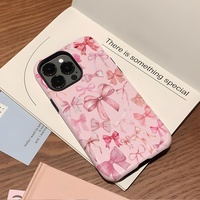 Vitalité Fille 2-en-1 16 Film Cas Couverture Complète De Protection TPU Téléphone Mobile Cas pour iPhone 15 Ins Bowknot Antichoc Pro Modèle