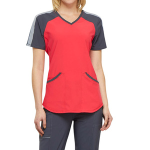 Uniformes Médicos de Enfermería de Talla Grande, Ecológicos, de Color Contrastante, con Spandex/Poliéster, Marca Privada - Product Image 4