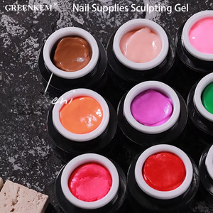 12 colores 5D Nail Art Carving <span class=keywords><strong>Gel</strong></span> 10G tarro colores sólidos pintura UV LED polaco arte diseño uñas suministros esculpir <span class=keywords><strong>Gel</strong></span> - Product Image 4