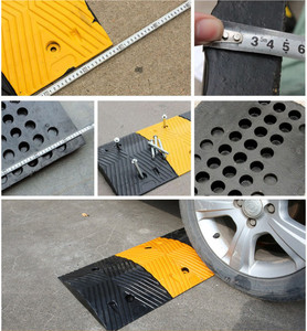 Dosso Rallentatore Stradale in Gomma 70mm, Piastra Ammortizzante Rinforzata per Autostrada, Rampa per Parcheggio, Limitatore di Velocità, Zona di Rallentamento - Product Image 3