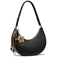 LOVEVOOK Tas Selempang Fashion dengan Ritsleting, Tas Tangan Mewah Kecil untuk Wanita, Remaja Putri, Tas Mini Vintage untuk Sekolah dan Kantor