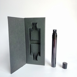 High Quality Customized Luxury Matte Black <b>Empty</b> Glass Pump Sprayer <b>Perfume</b> <b>Bottles</b> 3ml 5ml 10ml Hot Stamping Unique Box/ - Product Image 1