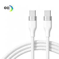 Câble USB-C vers C 100W avec puce E-Mark, charge rapide, en nylon tressé, pour iPhone 15/16/17, ordinateur et appareil photo