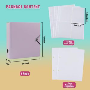 Classeur pour photocards Kpop à 4 pochettes, personnalisable, album de collection, porte-photocards en plastique ajouré style petit cœur - Product Image 2