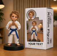 Figurine 3D personnalisée de karaté, bobblehead en résine sur mesure à partir de photo, cadeaux pour événements de taekwondo
