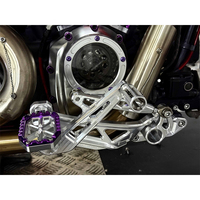 Kit de commande central Black3 compatible avec les modèles HD Touring 2014 et ultérieurs, supports de remplacement de commande au pied côté droit en alliage d'aluminium