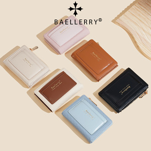 Baelerry Women's <b>Wallet</b> Color Blocking 4 Inch Cowhide Card <b>Holder</b> For Everyday Use - Product Image 1