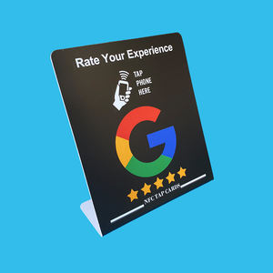 888 octets NFC216 puce boostée présence <span class=keywords><strong>en</strong></span> <span class=keywords><strong>ligne</strong></span> Google Review NFC Table Stand Display Review Us on Google Pedestal - Product Image 5