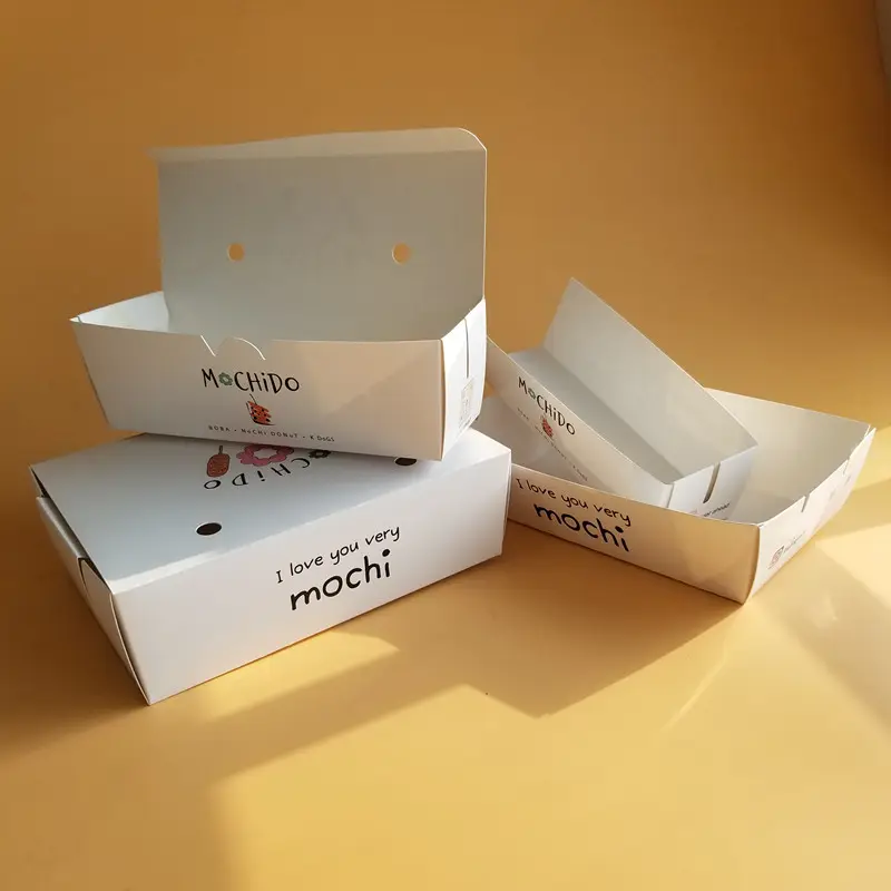 PE hamburger kutusu kağit kutu aperatif yemek kağıdı ile hot dog kağit kutu götürmek
