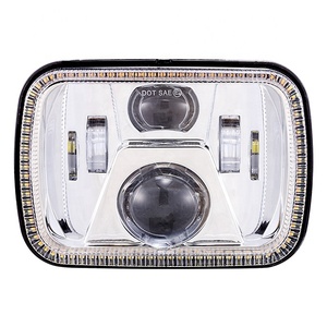 Faro LED <span class=keywords><strong>de</strong></span> 5x7 pulgadas con anillo <span class=keywords><strong>de</strong></span> Halo para Chevrolet K1500 / K2500 / K3500 1988-1991 accesorios 12V luces LED para <span class=keywords><strong>Chevy</strong></span> - Product Image 1