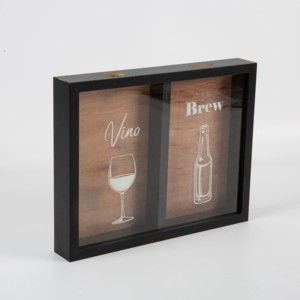 Cadres en bois à fixation murale à prix d'usine pour collectionner les bouchons de vin et les couvercles de bouteilles, boîte à économies en bois - Product Image 2