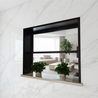 Fenêtre américaine à double battant en aluminium, résistante aux intempéries et à prix compétitif, pour la décoration extérieure de cottages et appartements modernes