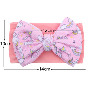 Bandeau large filles Boutique enfants cheveux accessoires élastique Turban chapeaux bébé nœud papillon bandeau - Product Image 6