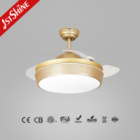 Ventilateur de plafond 1stshine professionnel au design moderne, intelligent, efficace, avec lames rétractables et éclairage LED, garantie de qualité