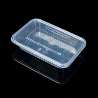 Boîtes à lunch jetables en plastique, résistantes au micro-ondes, étanches, sans BPA, pour la préparation des repas, la vente à emporter, le stockage des aliments, emballées en carton