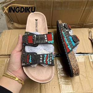 2026 New Summer Vintage Cork <b>Sandals</b> for Women Plus Size Fashion Beach Shoes Outdoor Travel Comfortable Sexy Slip-On Ladies - Product Image 2