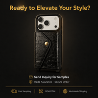 Étui portefeuille en cuir véritable texture alligator avec fermoir doré, protection intégrale pour iPhone 17 18 Pro Max Duo