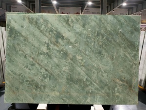 Lastra Grande in Quarzite Verde SH STONE, Lussuoso Lumistone Naturale Lucidato per Rivestimenti Murali di Hotel e Ville, Retroilluminato - Product Image 3