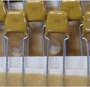 Multilayer Ceramic Capacitor SR755C225K SR755 MLCC 225 C5K 50VDC 2.2UF 2200nF 10% X7R 5.08 mm <strong>SKYCAPS</strong> - Product Image 1