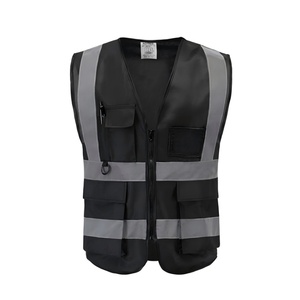 Gilet di Sicurezza Riflettente Multitasche Traspirante in Poliestere Alta Visibilità con Logo Personalizzato per Edilizia e Lavori Stradali - Product Image 1